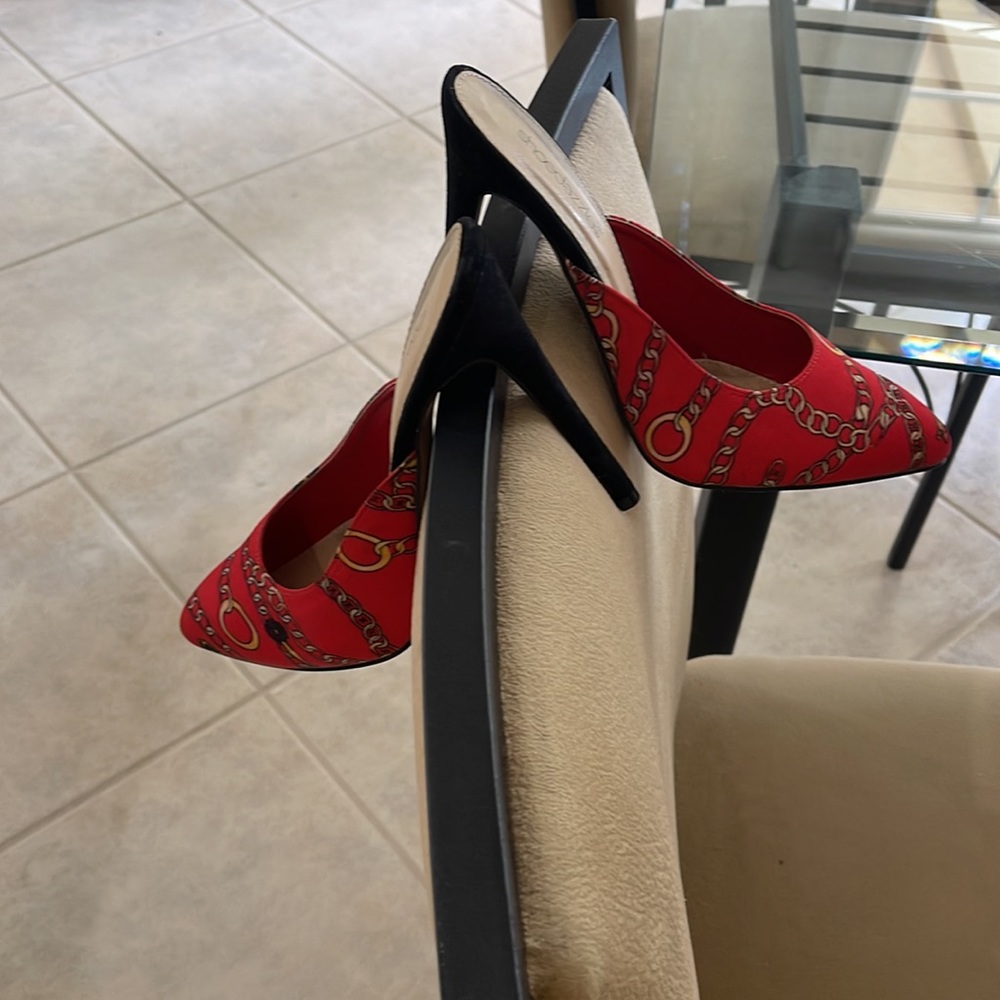 Red backless heels - Picture 2 of 4